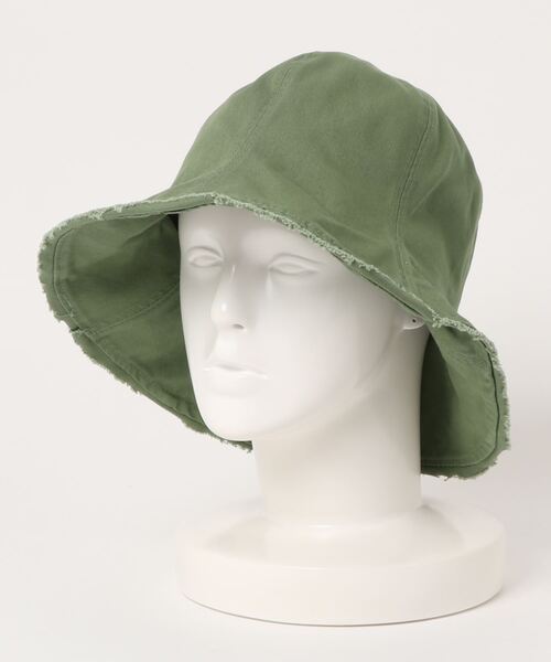 無（ム）の「フリンジチューリップHAT（ハット・レディース・アイボリー/ブラック/ベージュ/グリーン・FREE）」の4枚目の写真