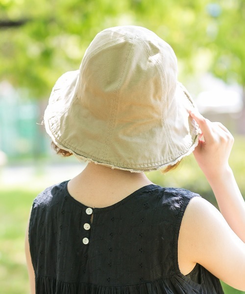 無（ム）の「フリンジチューリップHAT（ハット・レディース・アイボリー/ブラック/ベージュ/グリーン・FREE）」の9枚目の写真