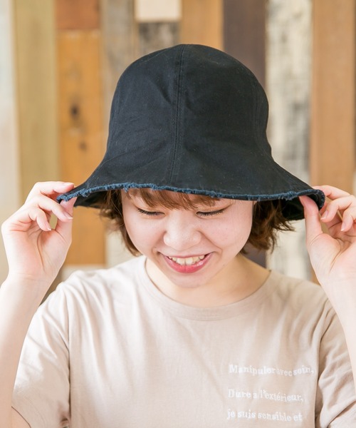 無（ム）の「フリンジチューリップHAT（ハット・レディース・アイボリー/ブラック/ベージュ/グリーン・FREE）」の11枚目の写真