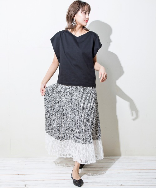 MILLION CARATS（ミリオンカラッツ）の「【STYLE4】接触冷感 2Wayフレンチカットソー（Tシャツ/カットソー・レディース・オフホワイト/ブラック/グレー/ピンク/グリーン・FREE）」の13枚目の写真