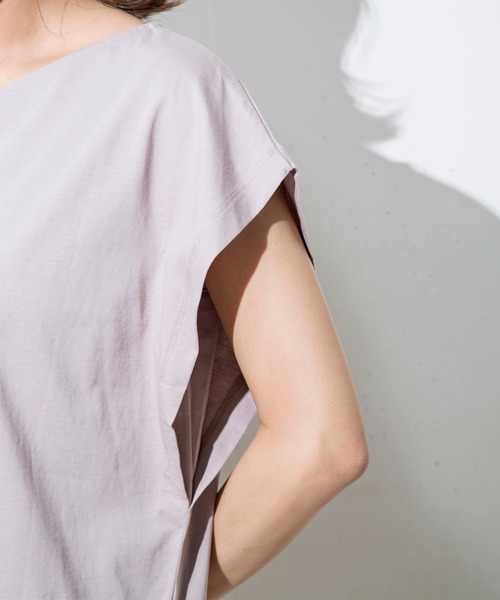 MILLION CARATS（ミリオンカラッツ）の「【STYLE4】接触冷感 2Wayフレンチカットソー（Tシャツ/カットソー・レディース・オフホワイト/ブラック/グレー/ピンク/グリーン・FREE）」の17枚目の写真