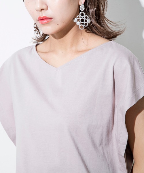 MILLION CARATS（ミリオンカラッツ）の「【STYLE4】接触冷感 2Wayフレンチカットソー（Tシャツ/カットソー・レディース・オフホワイト/ブラック/グレー/ピンク/グリーン・FREE）」の19枚目の写真