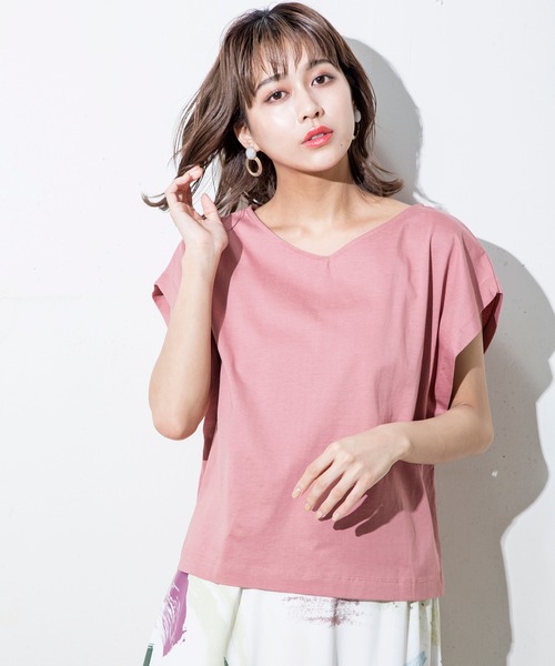 MILLION CARATS（ミリオンカラッツ）の「【STYLE4】接触冷感 2Wayフレンチカットソー（Tシャツ/カットソー・レディース・オフホワイト/ブラック/グレー/ピンク/グリーン・FREE）」の22枚目の写真