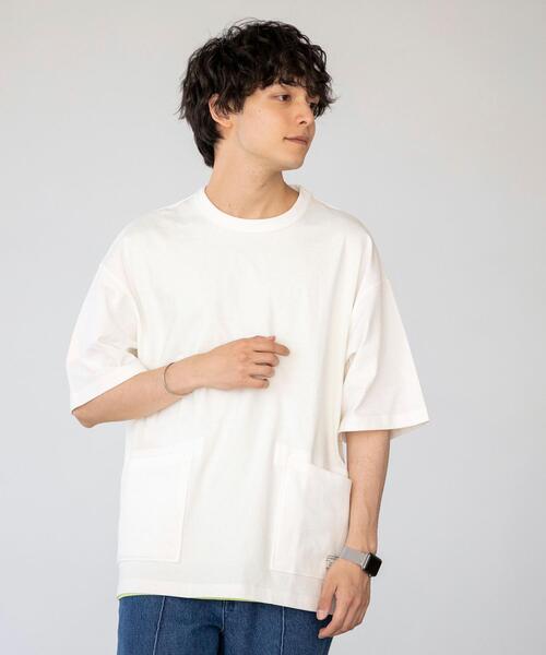 coen(コーエン)の「USAコットンガーデンポケットTシャツ(Tシャツ/カットソー・メンズ・オリーブ/ブラック/オフホワイト/ライトグレー・X-LARGE/SMALL/MEDIUM/LARGE)」の2枚目の写真