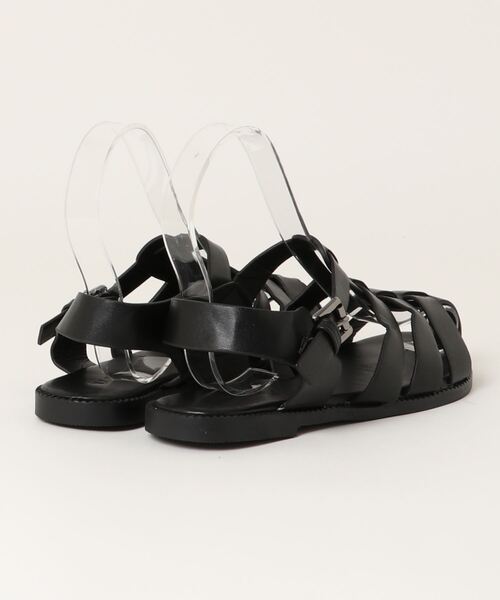 VACANCY（ヴァカンシー）の「ビーガンレザーグルカサンダル（サンダル・レディース・ブラック/アイボリー・S/M/L）」の10枚目の写真