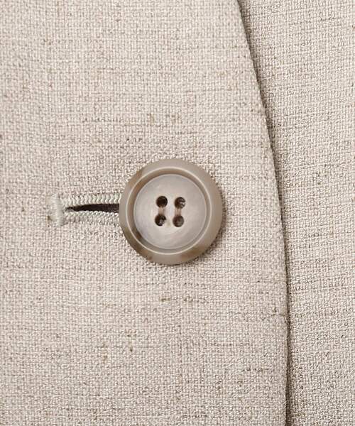 UNTITLED（アンタイトル）の「◆「L」【洗える】ドレッサーアーステックリネンノーカラージャケット（スーツジャケット・レディース・ネイビー/ライトグレー/ベージュ・42/50/48/04/46/44）」の5枚目の写真