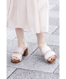 (CHRISTIAN DI RICCIO)ウッドソールサンダル