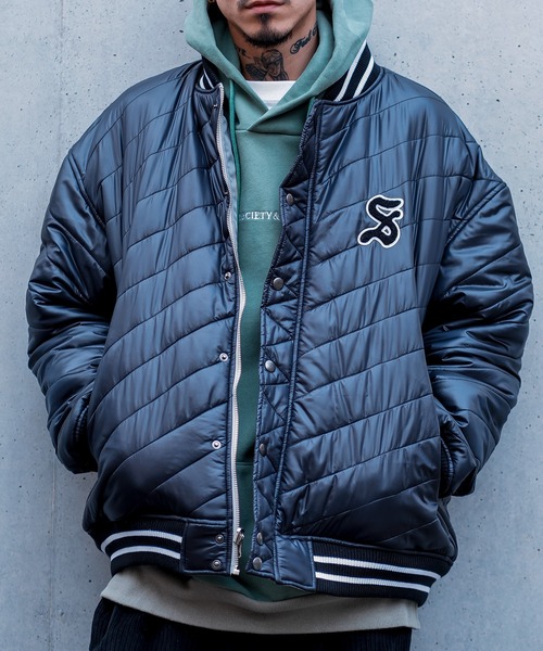 Subciety（サブサエティ）の「STADIUM FLIGHT JKT（MA-1・メンズ・ブラック/グレー・SMALL/MEDIUM/LARGE/X-LARGE）」の14枚目の写真