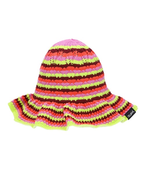 X-girl（エックスガール）の「KNIT BUCKET HAT（ハット・レディース・ホワイト/ブラック/バーガンディー・ONE SIZE）」の17枚目の写真