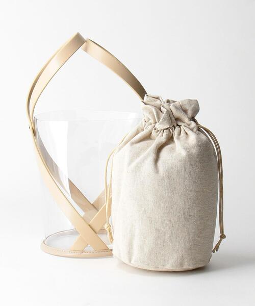 closet story(クローゼットストーリー)の「<closet story>PVC クロスFL ミニバッグ(トートバッグ・レディース・ブラック/ナチュラル・FREE)」の10枚目の写真