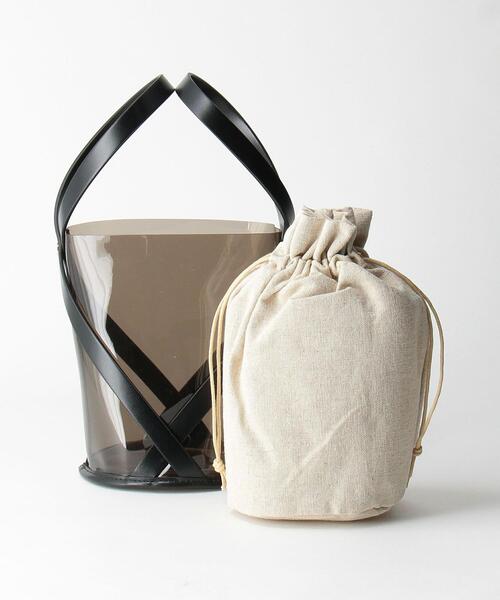 closet story(クローゼットストーリー)の「<closet story>PVC クロスFL ミニバッグ(トートバッグ・レディース・ブラック/ナチュラル・FREE)」の12枚目の写真