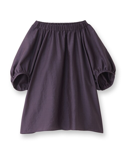 UNTITLED（アンタイトル）の「◆【洗える】シルキーローンブラウス（シャツ/ブラウス・レディース・ブラック/オフホワイト/ナチュラル/パープル系・02/00/99/03/01）」の17枚目の写真