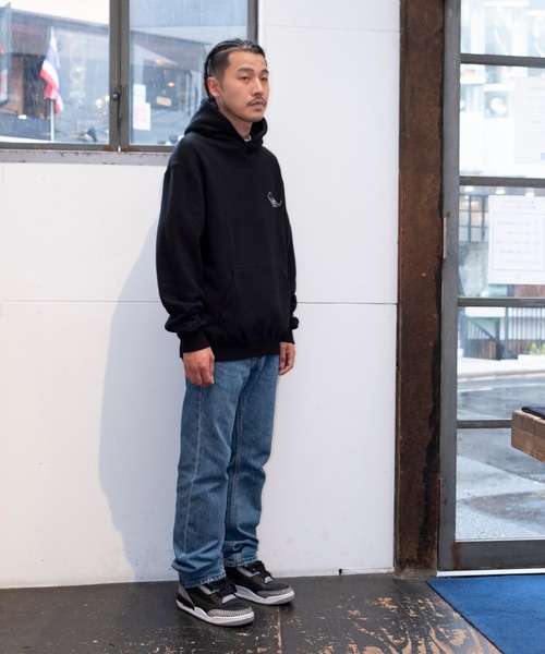 bonjour records（ボンジュールレコーズ）の「【Bonjour Records/ボンジュールレコード】Joji Shimamoto＆ONEZKER ”All I Need" スウェットパーカー（パーカー・メンズ・パープル/ブラック・M/L/XL/S）」の5枚目の写真