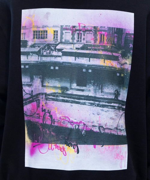 bonjour records（ボンジュールレコーズ）の「【Bonjour Records/ボンジュールレコード】Joji Shimamoto＆ONEZKER ”All I Need" スウェットパーカー（パーカー・メンズ・パープル/ブラック・M/L/XL/S）」の8枚目の写真