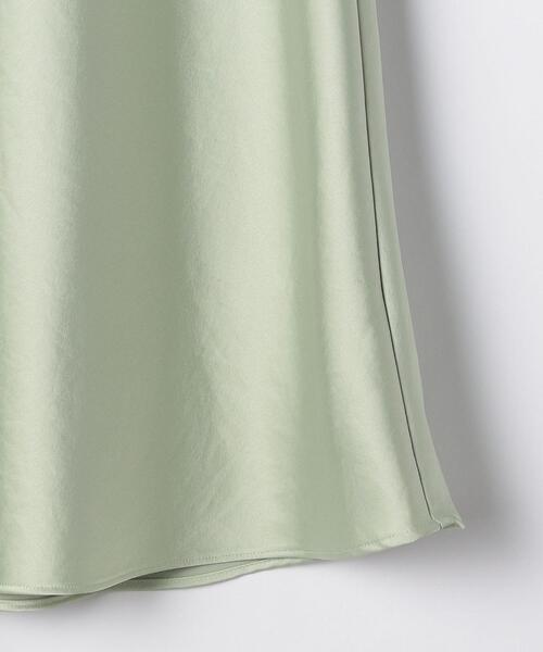 green label relaxing（グリーンレーベルリラクシング）の「CS ナロー フレア サテン スカート（スカート・レディース・ベージュ/ライム・38/36）」の14枚目の写真