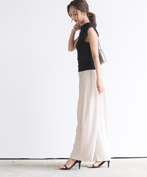 rps（アールピーエス）の「ランダムプリーツパンツ（その他パンツ・レディース・ブラック/グレー/カーキ/アイボリー/モカ/グレイッシュブルー・M）」の8枚目の写真