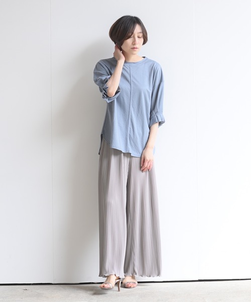 rps（アールピーエス）の「ランダムプリーツパンツ（その他パンツ・レディース・ブラック/グレー/カーキ/アイボリー/モカ/グレイッシュブルー・M）」の19枚目の写真