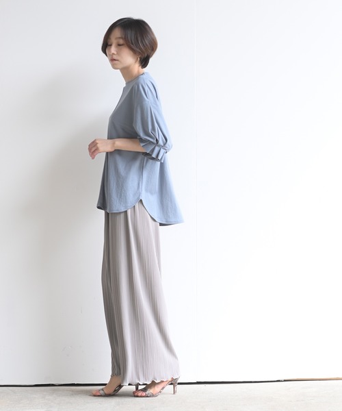 rps（アールピーエス）の「ランダムプリーツパンツ（その他パンツ・レディース・ブラック/グレー/カーキ/アイボリー/モカ/グレイッシュブルー・M）」の21枚目の写真