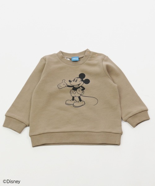 JAM & LINK(ジャムアンドリンク)の「【Disney】ミッキーマウス/バリエーショントレーナー(スウェット・キッズ・ベージュ/カーキ/ベージュ系その他/チャコールグレー/ダークブルー/グレー系その他/ベージュ系その他2/ミント/ベージュ系その他3/ベージュ系その他4・80cm/90cm/100cm/110cm/120cm/130cm/140cm/150cm)」の4枚目の写真