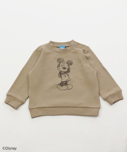 JAM & LINK(ジャムアンドリンク)の「【Disney】ミッキーマウス/バリエーショントレーナー(スウェット・キッズ・ベージュ/カーキ/ベージュ系その他/チャコールグレー/ダークブルー/グレー系その他/ベージュ系その他2/ミント/ベージュ系その他3/ベージュ系その他4・80cm/90cm/100cm/110cm/120cm/130cm/140cm/150cm)」の5枚目の写真