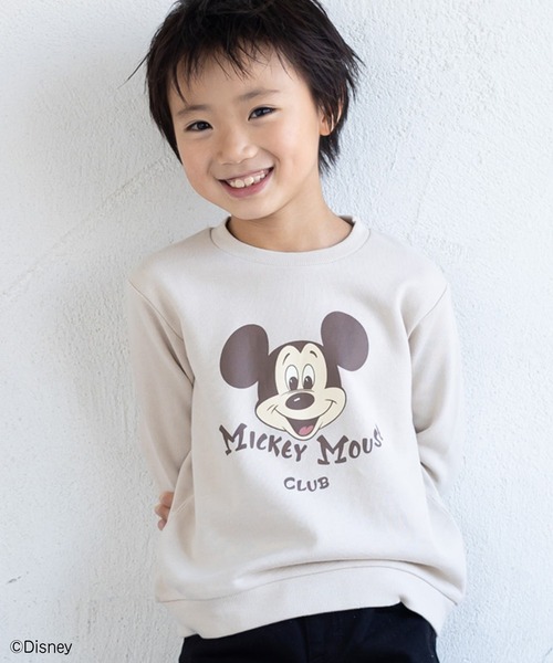JAM & LINK(ジャムアンドリンク)の「【Disney】ミッキーマウス/バリエーショントレーナー(スウェット・キッズ・ベージュ/カーキ/ベージュ系その他/チャコールグレー/ダークブルー/グレー系その他/ベージュ系その他2/ミント/ベージュ系その他3/ベージュ系その他4・80cm/90cm/100cm/110cm/120cm/130cm/140cm/150cm)」の6枚目の写真