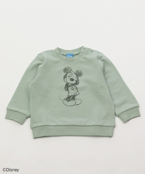 JAM & LINK(ジャムアンドリンク)の「【Disney】ミッキーマウス/バリエーショントレーナー(スウェット・キッズ・ベージュ/カーキ/ベージュ系その他/チャコールグレー/ダークブルー/グレー系その他/ベージュ系その他2/ミント/ベージュ系その他3/ベージュ系その他4・80cm/90cm/100cm/110cm/120cm/130cm/140cm/150cm)」の9枚目の写真