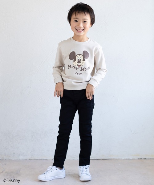 JAM & LINK(ジャムアンドリンク)の「【Disney】ミッキーマウス/バリエーショントレーナー(スウェット・キッズ・ベージュ/カーキ/ベージュ系その他/チャコールグレー/ダークブルー/グレー系その他/ベージュ系その他2/ミント/ベージュ系その他3/ベージュ系その他4・80cm/90cm/100cm/110cm/120cm/130cm/140cm/150cm)」の14枚目の写真