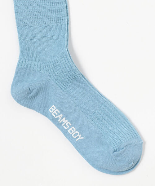BEAMS BOY（ビームスボーイ）の「BEAMS BOY / ミリタリー リブ ソックス（ソックス/靴下・レディース・ライトブルー/オリーブ/チャコールグレー/ワイン/オフホワイト・ONE SIZE）」の7枚目の写真