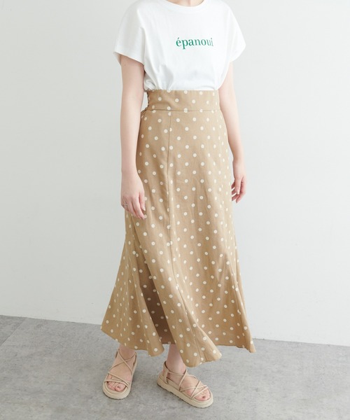 natural couture（ナチュラルクチュール）の「【WEB限定カラー有り】osono長さ変えられる綿麻ドットスカート（スカート・レディース・その他1/その他2/その他3/その他4・FREE）」の4枚目の写真