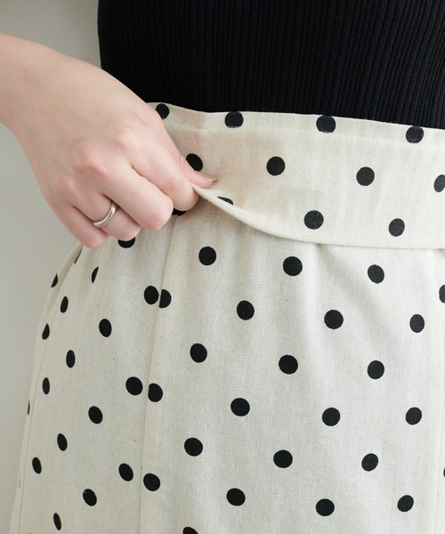 natural couture（ナチュラルクチュール）の「【WEB限定カラー有り】osono長さ変えられる綿麻ドットスカート（スカート・レディース・その他1/その他2/その他3/その他4・FREE）」の20枚目の写真