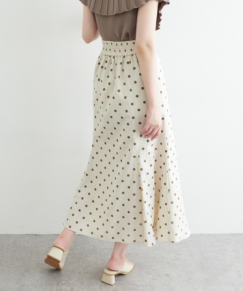 natural couture（ナチュラルクチュール）の「【WEB限定カラー有り】osono長さ変えられる綿麻ドットスカート（スカート・レディース・その他1/その他2/その他3/その他4・FREE）」の21枚目の写真