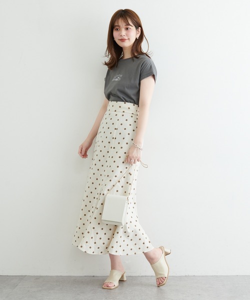 セール】【WEB限定カラー有り】osono長さ変えられる綿麻ドット