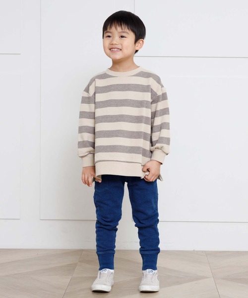 MAKE YOUR DAY（メイクユアデイ）の「ラウンドカットソーパンツ■80～140cm（スウェットパンツ・キッズ・ブラック/ネイビー/ブルー/カーキ・130/140/90/120/100/110/80）」の7枚目の写真