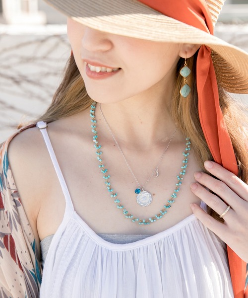 チャイハネ（チャイハネ）の「【チャイハネ】メンデルネックレス（ネックレス・レディース・ホワイト/レッド/イエロー/オレンジ/ブルー/グリーン・FREE）」の12枚目の写真