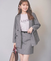 チェック柄ダブルジャケット