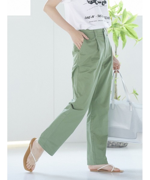 LIPSTAR(リップスター)の「コットンツイルストレートパンツ(その他パンツ・レディース・ブラック/オフホワイト/グリーン・S/M)」の3枚目の写真