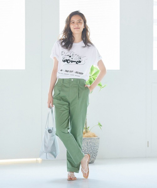 LIPSTAR(リップスター)の「コットンツイルストレートパンツ(その他パンツ・レディース・ブラック/オフホワイト/グリーン・S/M)」の16枚目の写真