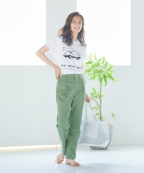 LIPSTAR(リップスター)の「コットンツイルストレートパンツ(その他パンツ・レディース・ブラック/オフホワイト/グリーン・S/M)」の14枚目の写真