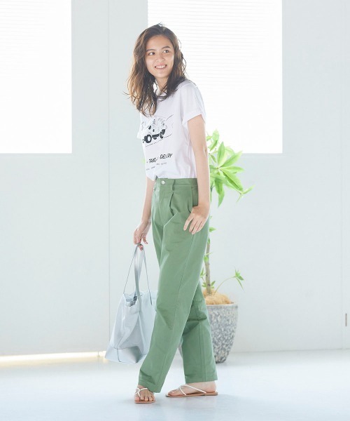 LIPSTAR(リップスター)の「コットンツイルストレートパンツ(その他パンツ・レディース・ブラック/オフホワイト/グリーン・S/M)」の7枚目の写真