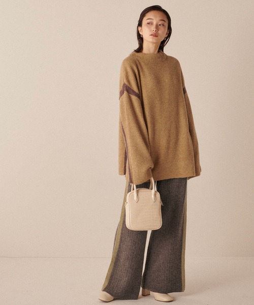 forksy.(フォルクシー)の「【forksy.】起毛ストレッチ配色リブニットパンツ(その他パンツ・レディース・ブラウン/ピンク/アイボリー・FREE)」の18枚目の写真