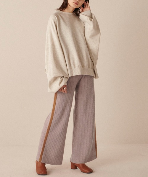 forksy.(フォルクシー)の「【forksy.】起毛ストレッチ配色リブニットパンツ(その他パンツ・レディース・ブラウン/ピンク/アイボリー・FREE)」の19枚目の写真