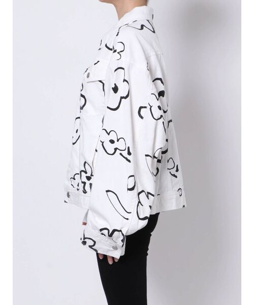 merry jenny（メリージェニー）の「【セットアップ】drawing garden ツイルジャケット（テーラードジャケット・レディース・オフホワイト/ブラック・FREE）」の5枚目の写真