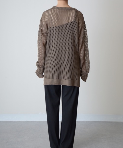 ibeul_（イベール）の「ネットメッシュプルオーバー（ニット/セーター・レディース・ブラック/ベージュ/アイボリー・FREE）」の10枚目の写真