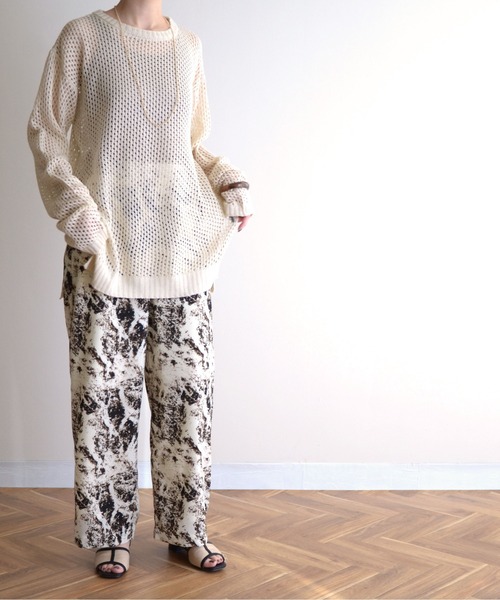 ibeul_（イベール）の「ネットメッシュプルオーバー（ニット/セーター・レディース・ブラック/ベージュ/アイボリー・FREE）」の18枚目の写真