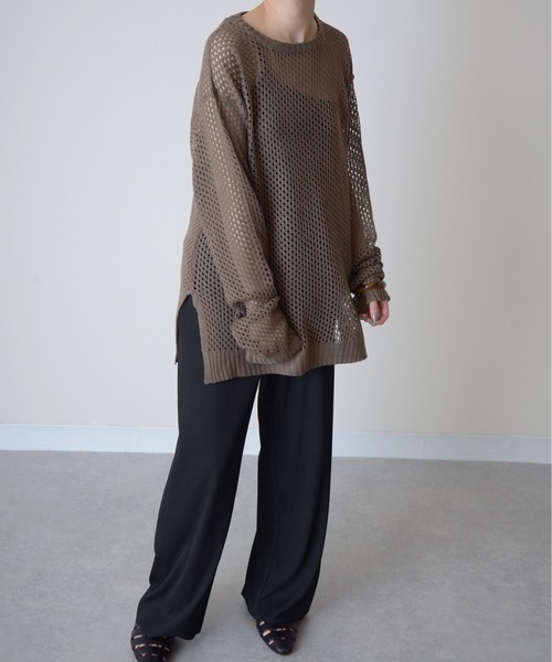 ibeul_（イベール）の「ネットメッシュプルオーバー（ニット/セーター・レディース・ブラック/ベージュ/アイボリー・FREE）」の19枚目の写真