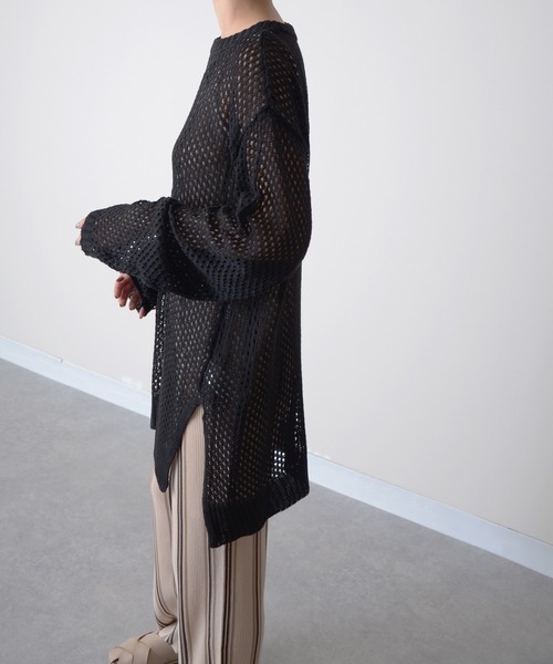 ibeul_（イベール）の「ネットメッシュプルオーバー（ニット/セーター・レディース・ブラック/ベージュ/アイボリー・FREE）」の20枚目の写真