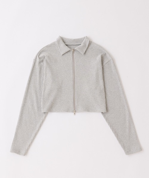 WHO'S WHO gallery(フーズフーギャラリー)の「ファスナーデザイントップス(カーディガン/ボレロ・レディース・ブラック/ピンク/グリーン/トップグレー・FREE)」の22枚目の写真