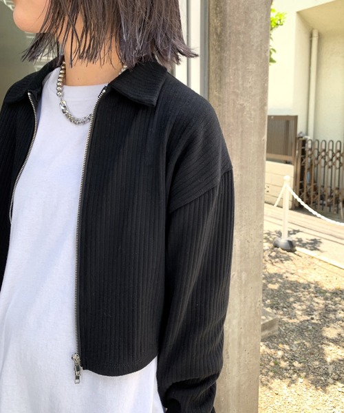 WHO'S WHO gallery(フーズフーギャラリー)の「ファスナーデザイントップス(カーディガン/ボレロ・レディース・ブラック/ピンク/グリーン/トップグレー・FREE)」の19枚目の写真