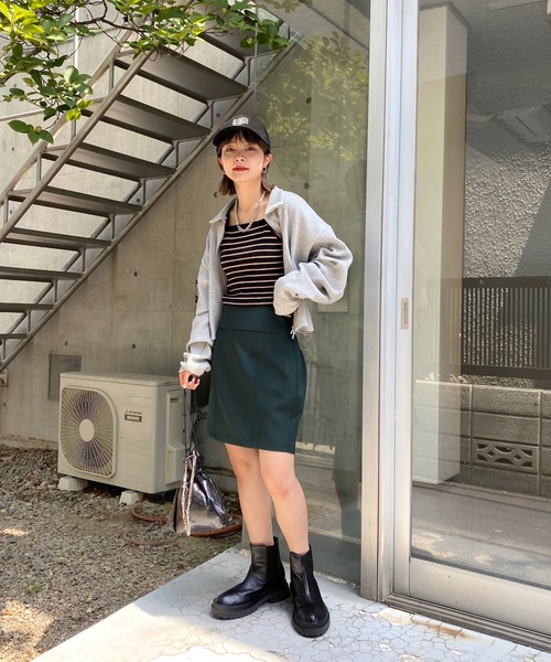 WHO'S WHO gallery(フーズフーギャラリー)の「ファスナーデザイントップス(カーディガン/ボレロ・レディース・ブラック/ピンク/グリーン/トップグレー・FREE)」の20枚目の写真