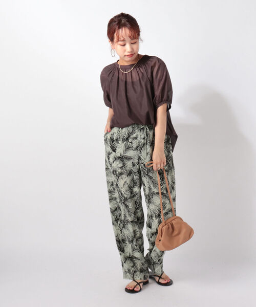 NOLLEY’S(ノーリーズ)の「ガスボイル5分丈袖2WAYブラウス(シャツ/ブラウス・レディース・ブラウン/ライトパープル/ロイヤルブルー・38/36)」の17枚目の写真